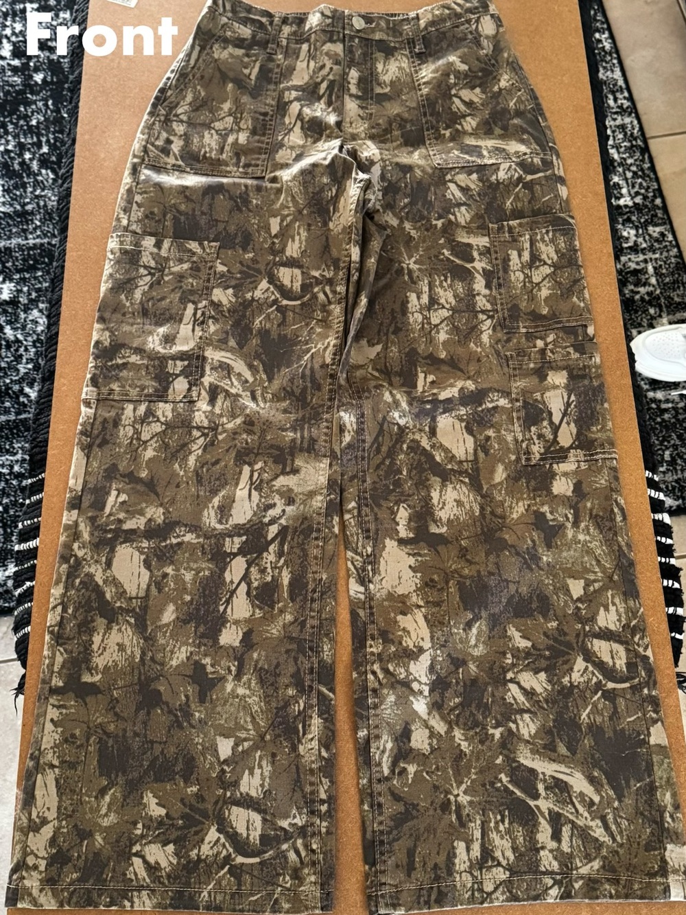 No Boundaries women’s oak Camouflage Cargo Pants - Brown/Olive/Tan